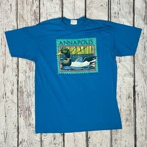 Vintage 80s Annapolis Maryland Duck Travel Vacation 1980s Tourism Tshirt